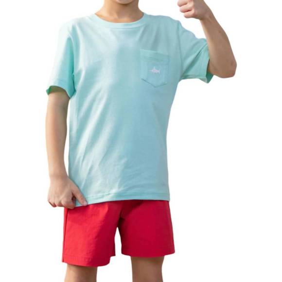 NEW SALTWATER BOYS CO. snapper pocket tee in mint - Picture 2 of 3